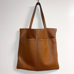 Vince Camuto 100% Leather Brown Tote Bag